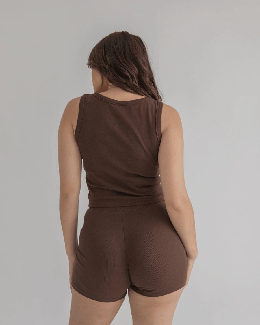 Cotton Rib Shorts | KINDLY | Women's Bottoms - OAT & OCHRE