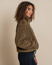 Fleece Recycled Half-Zip Jacket | Girlfriend Collective | Women's Tops - OAT & OCHRE