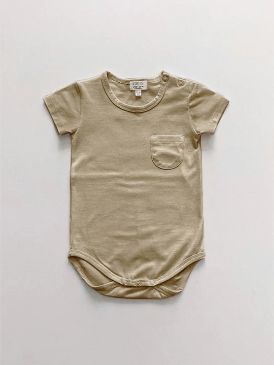 Short Sleeve Pocket Onesie by The Simple Folk - OAT & OCHRE | Slow Fashion, Organic, Ethically-Made