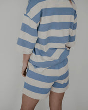 Stripe Terry Shorts by Annagail - OAT & OCHRE | Slow Fashion, Organic, Ethically-Made